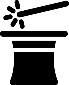 Magic Wand And Hat Svg Line Art, Free Vectors File